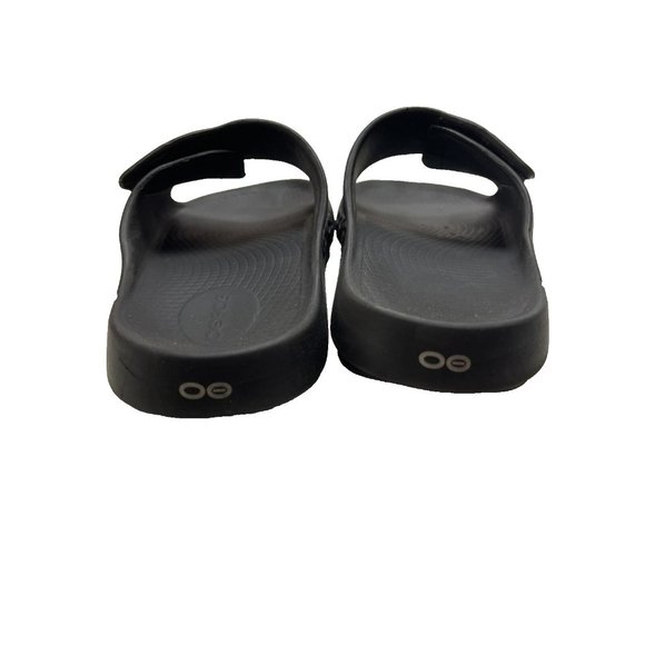 Oefos Black Slip On Rubber Slides Mens Size 12 - Picture 3 of 7
